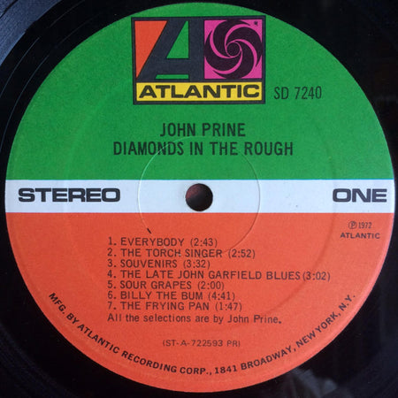 John Prine : Diamonds In The Rough (LP, Album, PR )