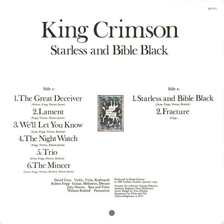 King Crimson : Starless And Bible Black (LP, Album, RE, 200)