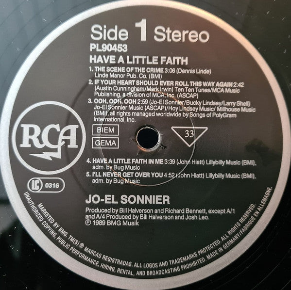 Jo-El Sonnier : Have A Little Faith (LP, Album)