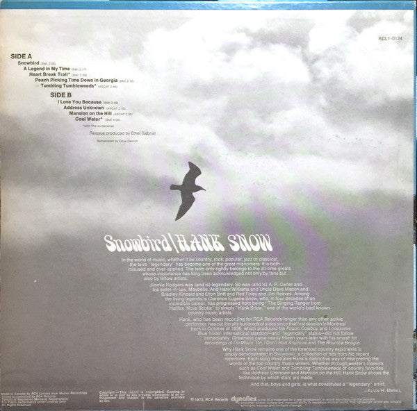 Hank Snow : Snowbird (LP, Album)
