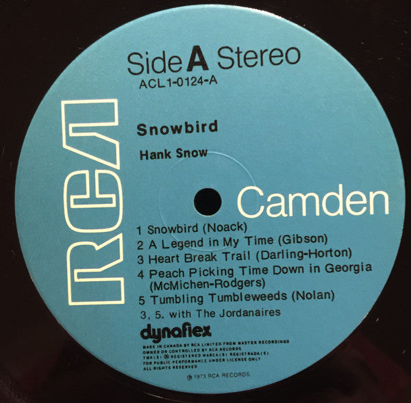 Hank Snow : Snowbird (LP, Album)
