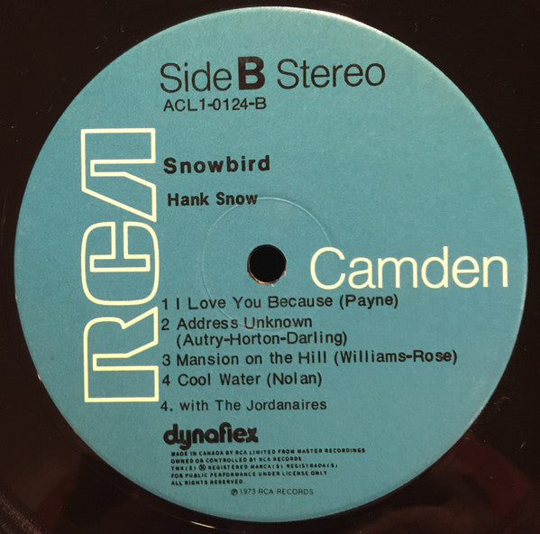 Hank Snow : Snowbird (LP, Album)