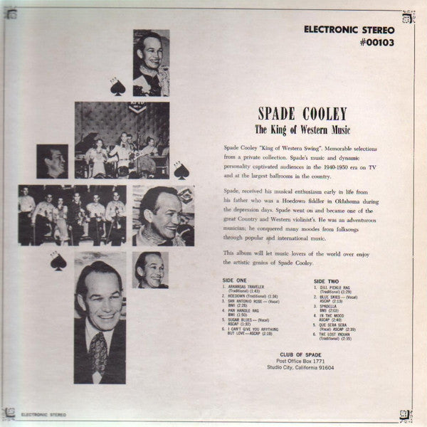 Spade Cooley : The King Of Western Music (LP, Comp)