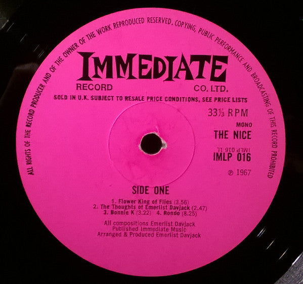 The Nice : The Thoughts Of Emerlist Davjack (LP, Album, Mono)