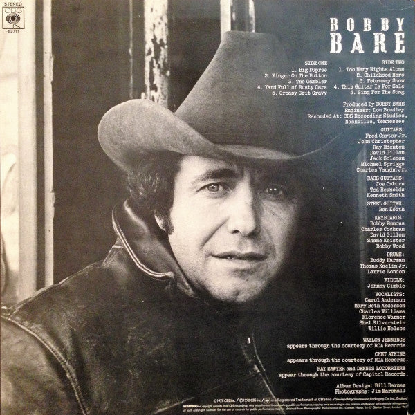 Bobby Bare : Bare (LP, Album)