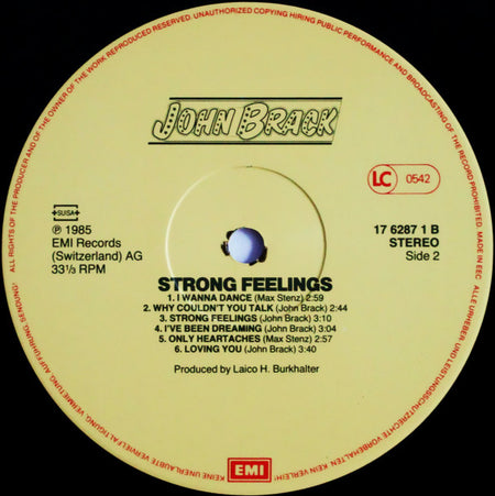 John Brack : Strong Feelings (LP, Album)
