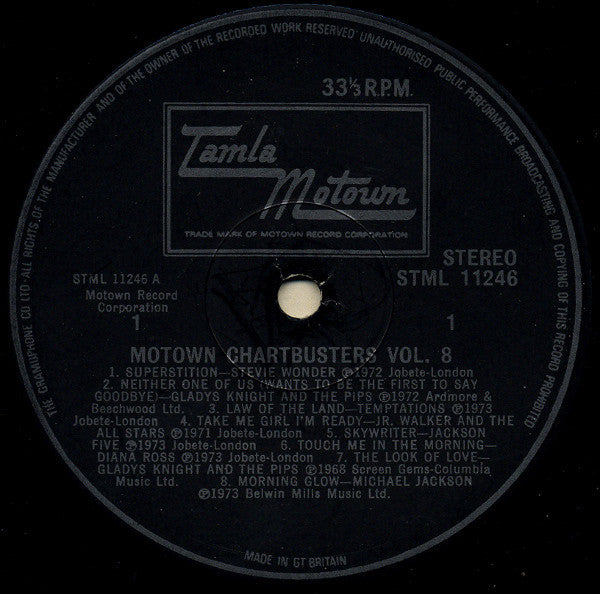 Various : Motown Chartbusters Vol. 8 (LP, Album, Comp)