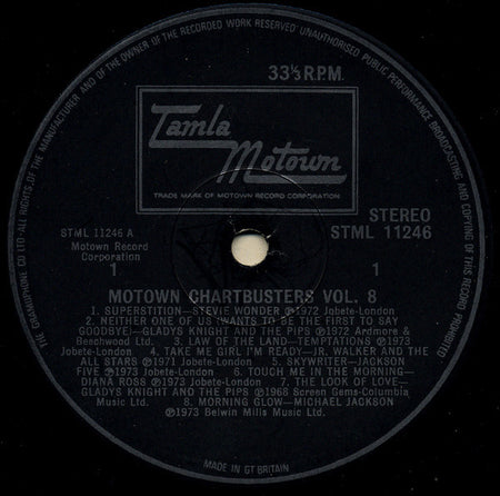 Various : Motown Chartbusters Vol. 8 (LP, Album, Comp)