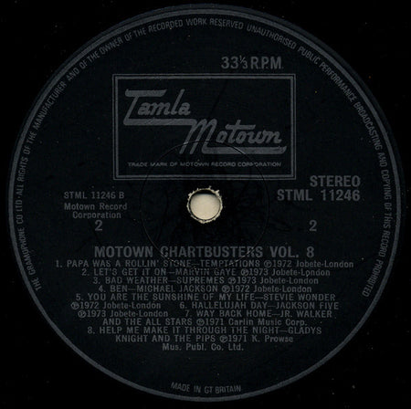 Various : Motown Chartbusters Vol. 8 (LP, Album, Comp)