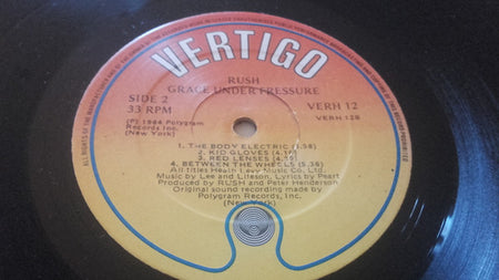 Rush : Grace Under Pressure (LP, Album)