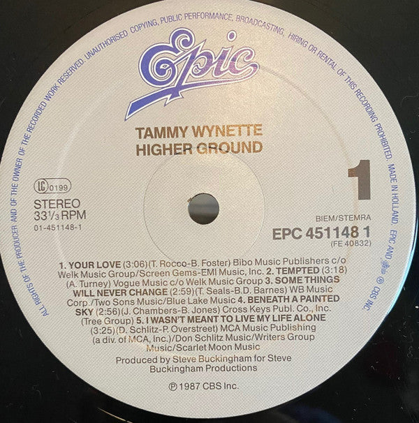 Tammy Wynette : Higher Ground (LP)