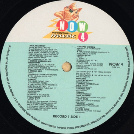 Various : Now That's What I Call Music 4 (2xLP, Album, Comp)