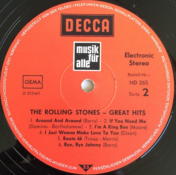 The Rolling Stones : Great Hits (LP, Comp, RP)