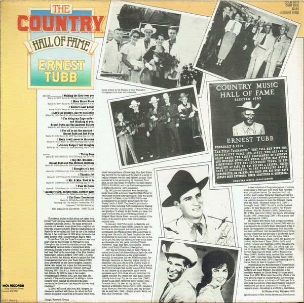 Ernest Tubb : The Country Hall Of Fame (LP, Comp, Mono)