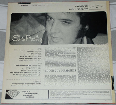 Elvis Presley : Rough Cut Diamonds - Alternate Studio Takes June-Sept. 1970 (LP, Comp, Unofficial)