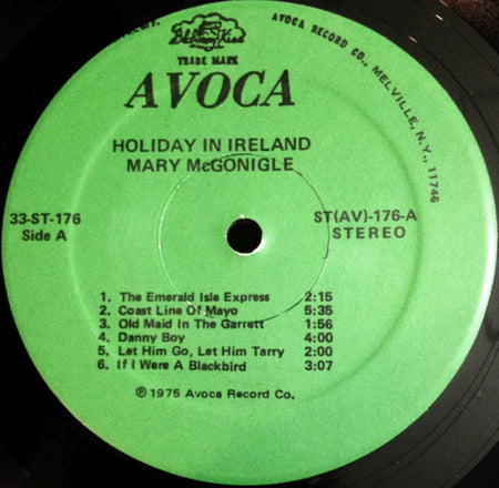 Mary McGonigle : Holiday In Ireland (LP, Album)