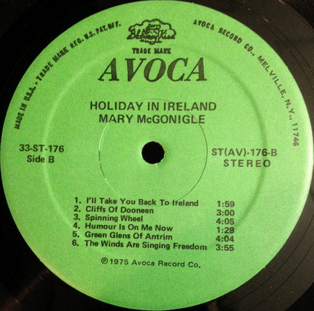 Mary McGonigle : Holiday In Ireland (LP, Album)