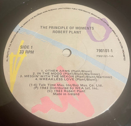 Robert Plant : The Principle Of Moments (LP, Album)