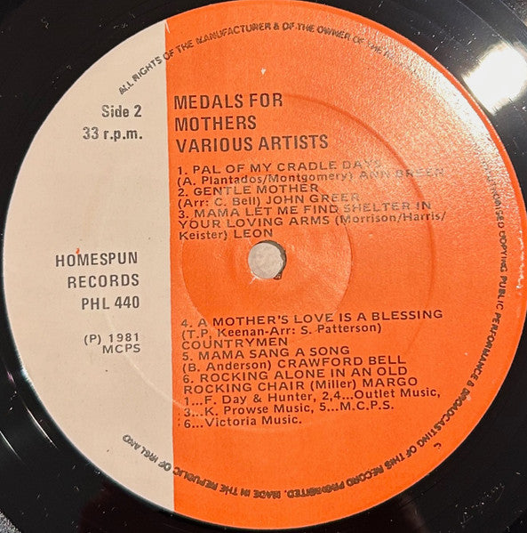 Various : Specially For Mother (LP, Comp)
