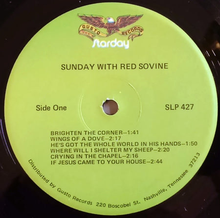 Red Sovine : Sunday With Red Sovine (LP, Album, RE, Ter)