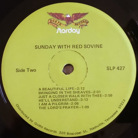 Red Sovine : Sunday With Red Sovine (LP, Album, RE, Ter)