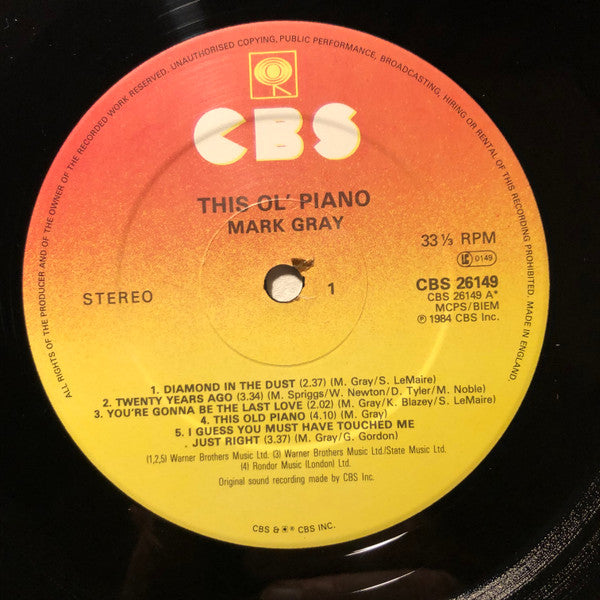 Mark Gray (4) : This Ol' Piano (LP, Album)