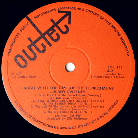 Birdy Sweeney : Laugh With The Last Of The Leprechauns (LP)