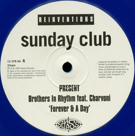 Sunday Club Presents Brothers In Rhythm Featuring Charvoni / Daphne : Reinventions (12", Ltd, Blu)
