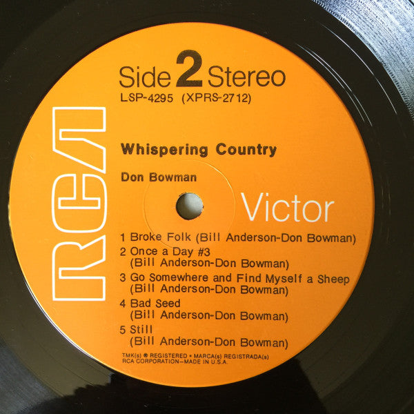 Don Bowman : Whispering Country (LP)
