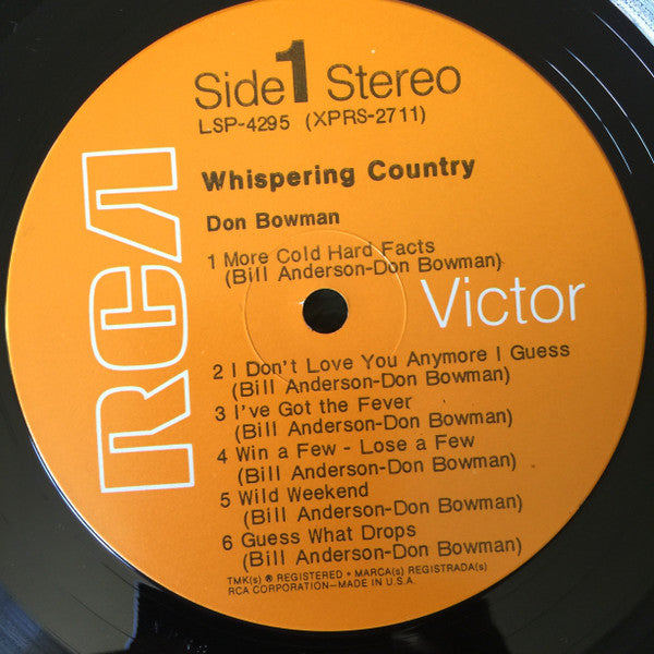 Don Bowman : Whispering Country (LP)