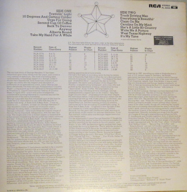 George Hamilton IV : The Hits of George Hamilton IV (LP, Album, Comp)