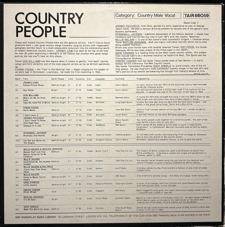 Various : Country People (LP, Comp, Mono)