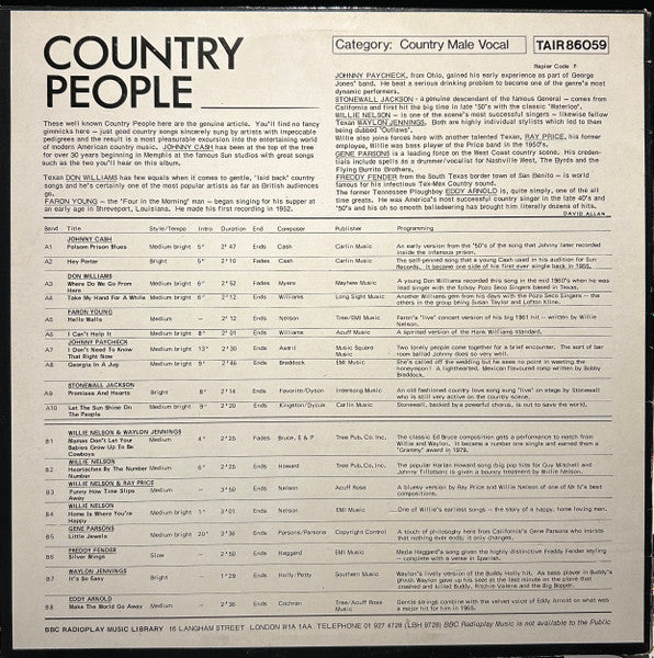 Various : Country People (LP, Comp, Mono)