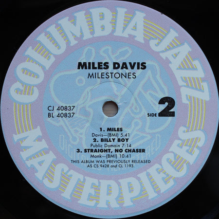 Miles Davis : Milestones (LP, Album, Mono, RE, RM)