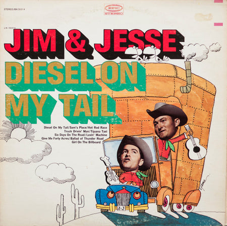 Jim & Jesse : Diesel On My Tail (LP, Album, RE)