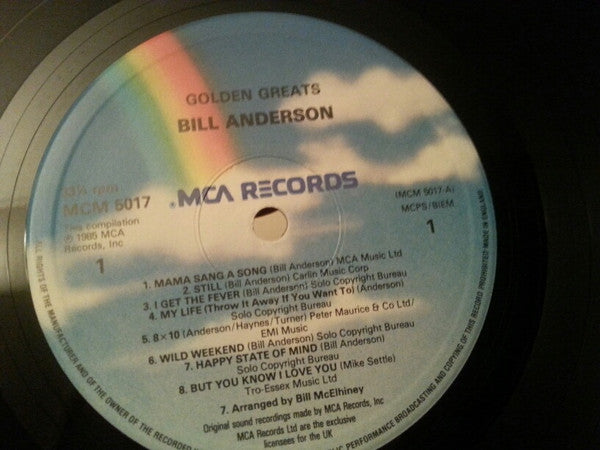 Bill Anderson (2) : Golden Greats (LP, Comp)