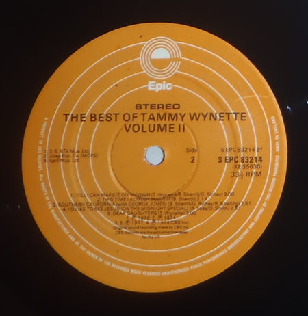 Tammy Wynette : The Best Of Tammy Wynette Vol.2 (LP, Comp)