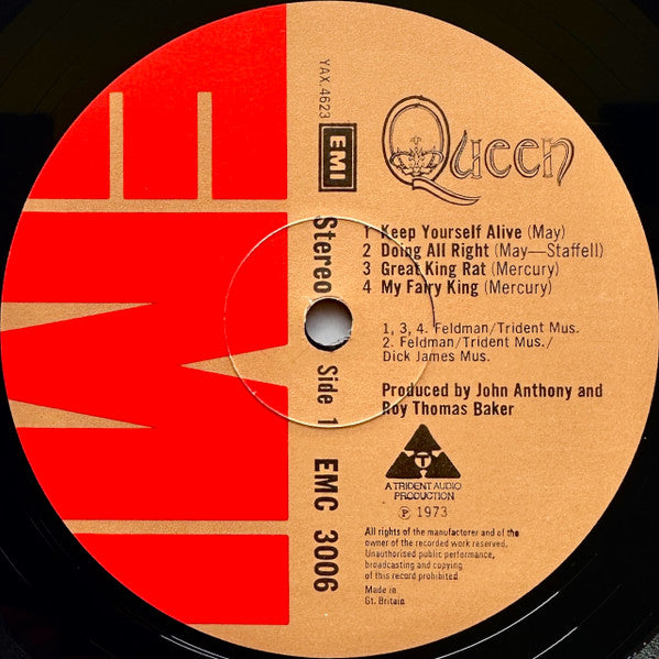 Queen : Queen (LP, Album, RE, EMI)