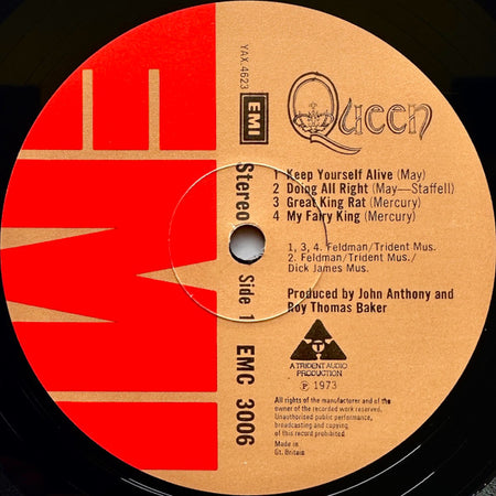 Queen : Queen (LP, Album, RE, EMI)