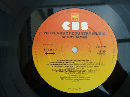 Sonny James : 200 Years Of Country Music (LP)