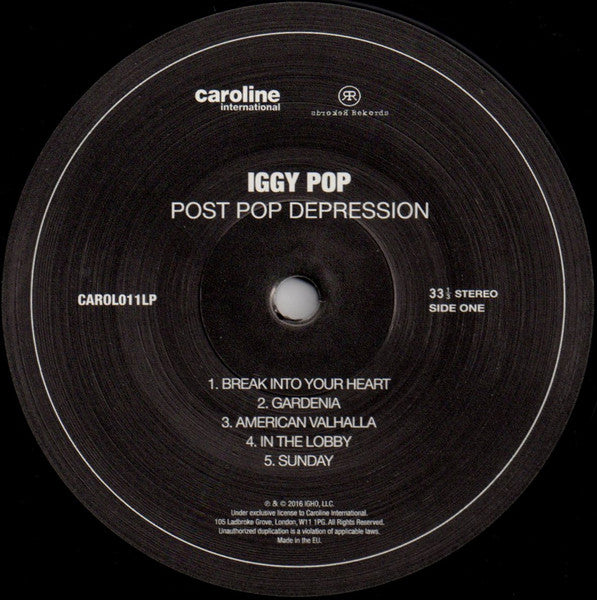 Iggy Pop : Post Pop Depression (LP, Album)