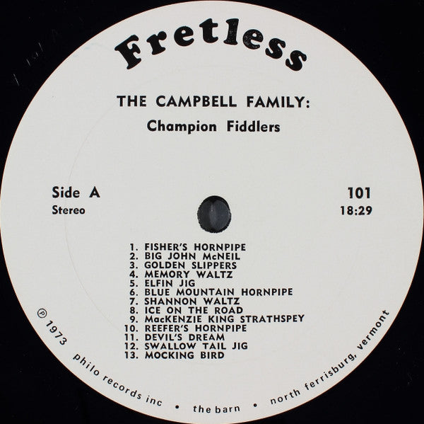 The Campbell Family (4) : Champion Fiddlers (LP, Album)