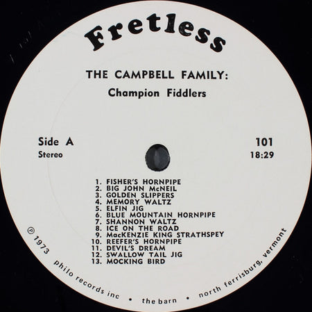 The Campbell Family (4) : Champion Fiddlers (LP, Album)