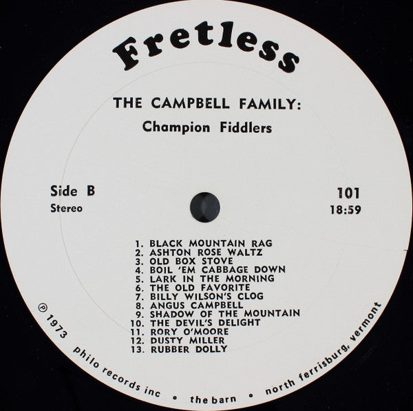 The Campbell Family (4) : Champion Fiddlers (LP, Album)