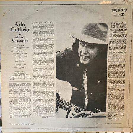 Arlo Guthrie : Alice's Restaurant (LP, Album, Mono)