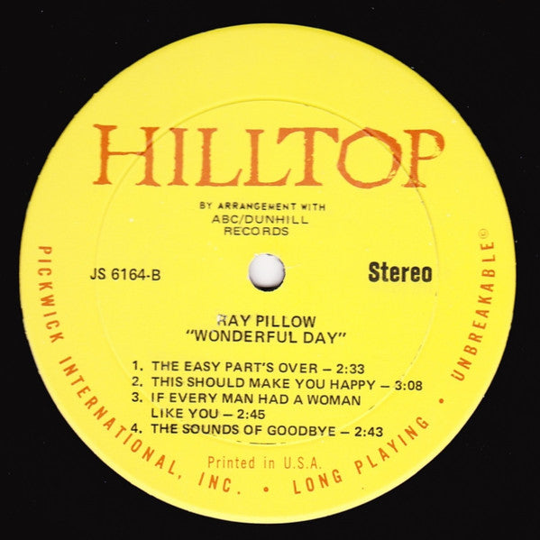 Ray Pillow : Wonderful Day (LP, Album)