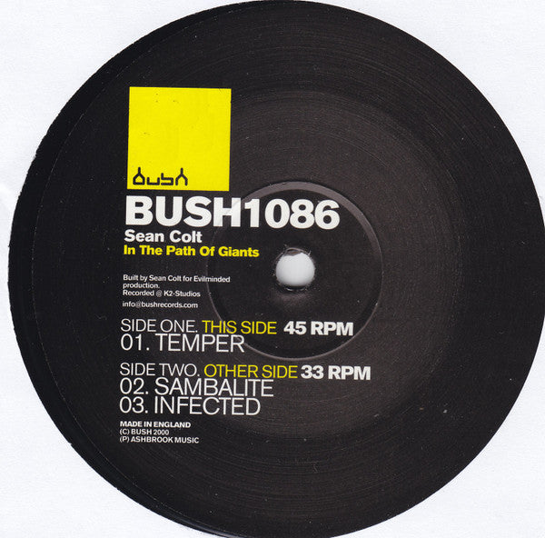 Sean Colt : In The Path Of Giants (12")