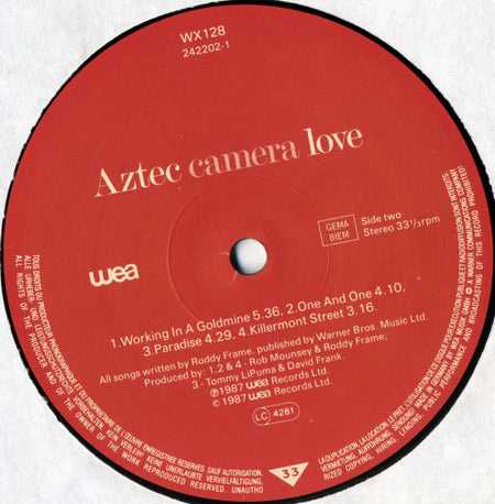 Aztec Camera : Love (LP, Album)