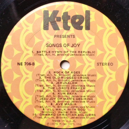 The Nigel Brooks Singers : 20 Songs Of Joy (LP)