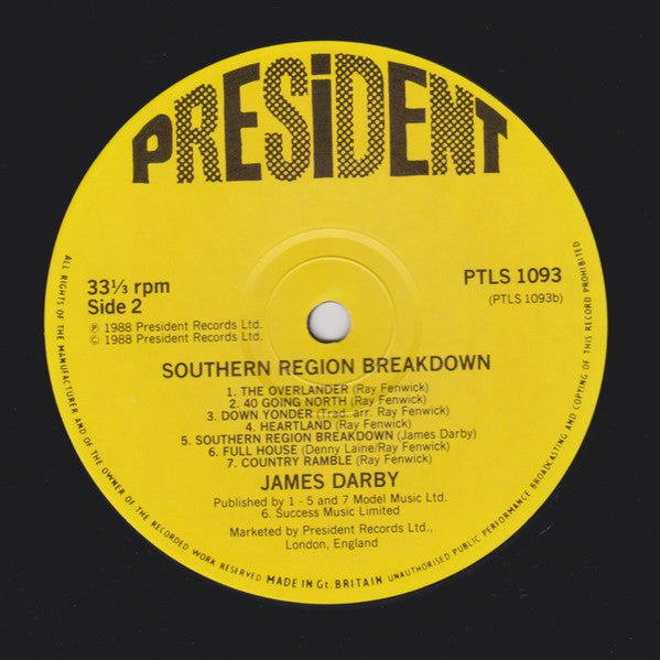 James Darby (2) : Southern Region Breakdown (LP, Album)